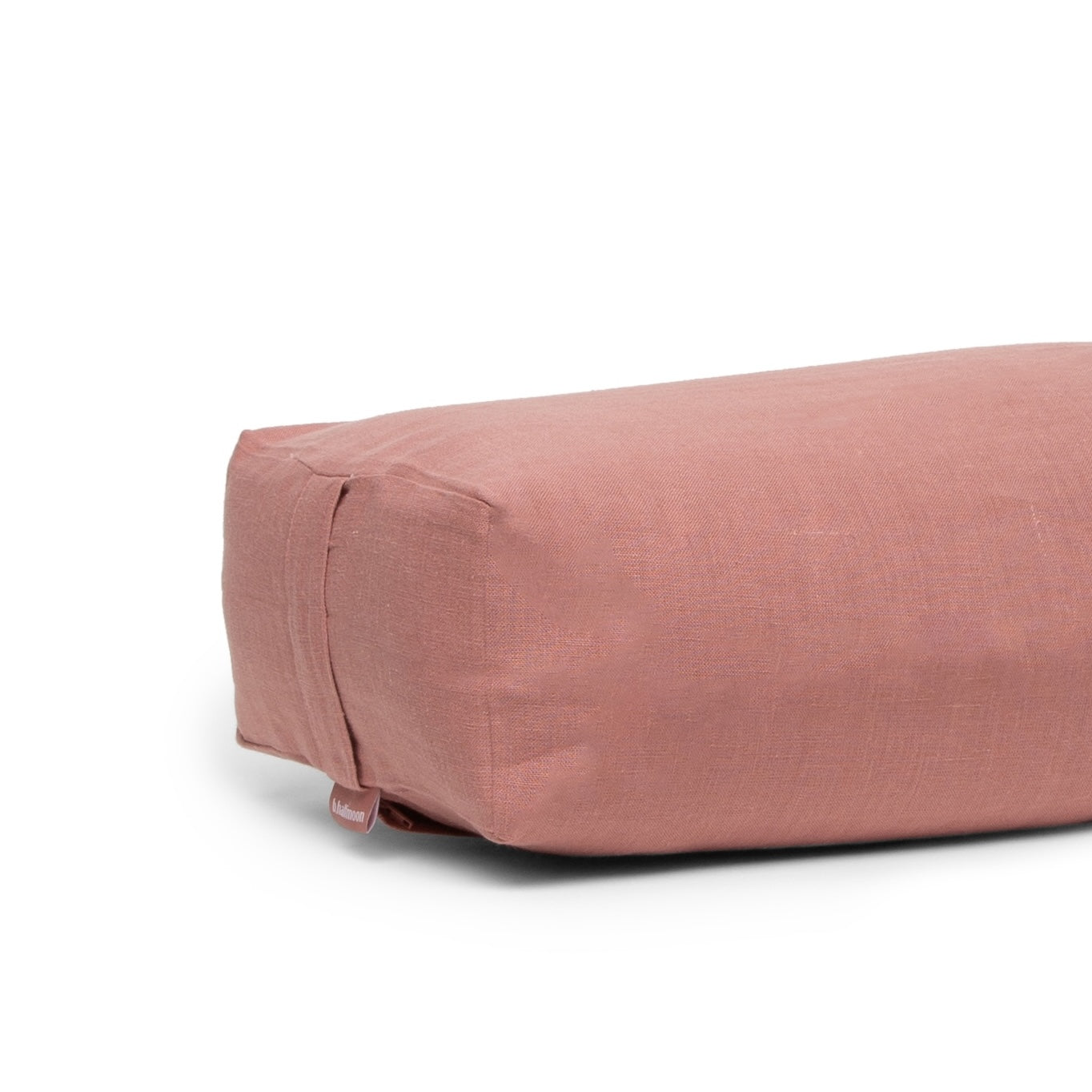 b, halfmoon Rectangular Bolster Rose Clay handle closeup